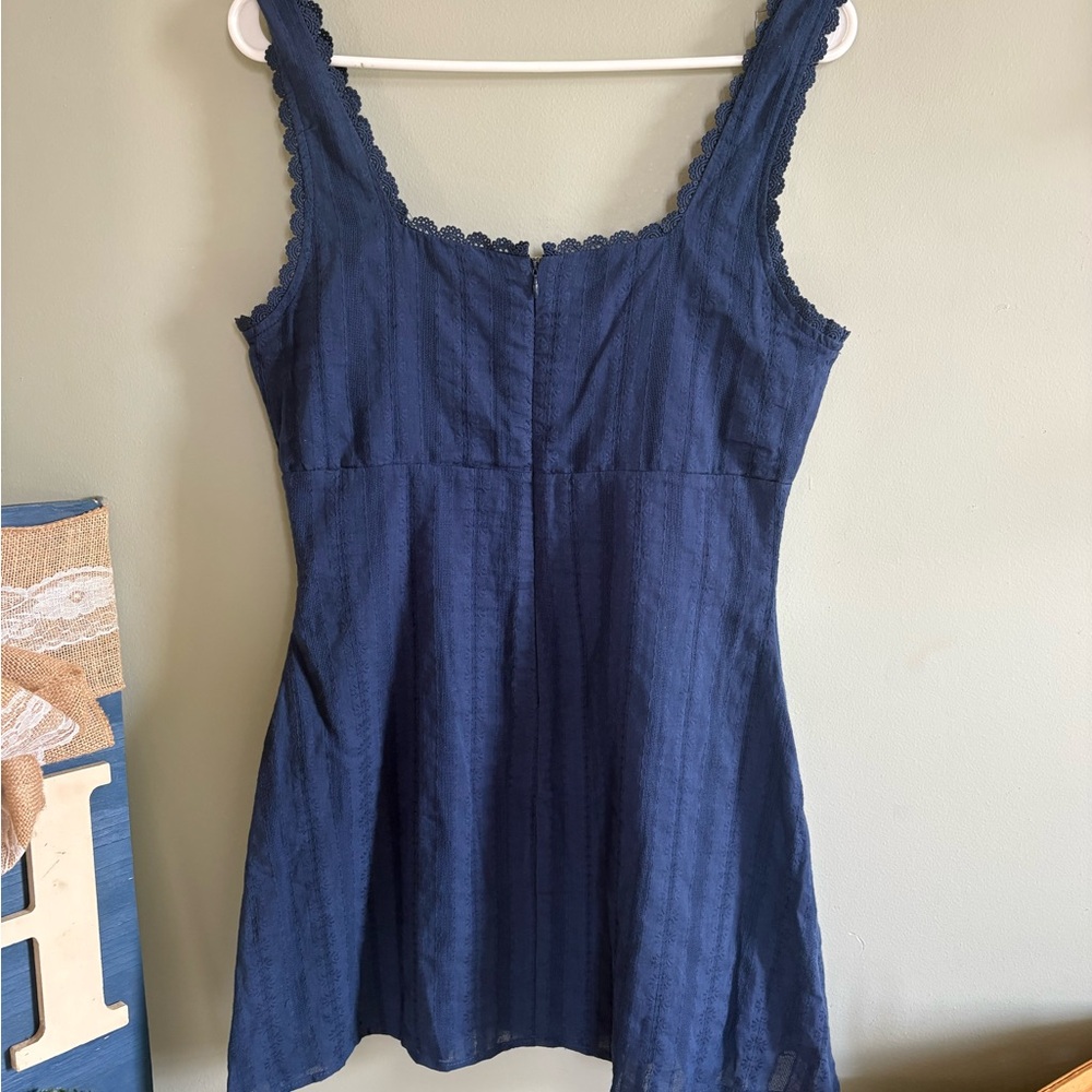 Princess Polly Dasha Mini Navy Dress 100% Cotton - Picture 9 of 9